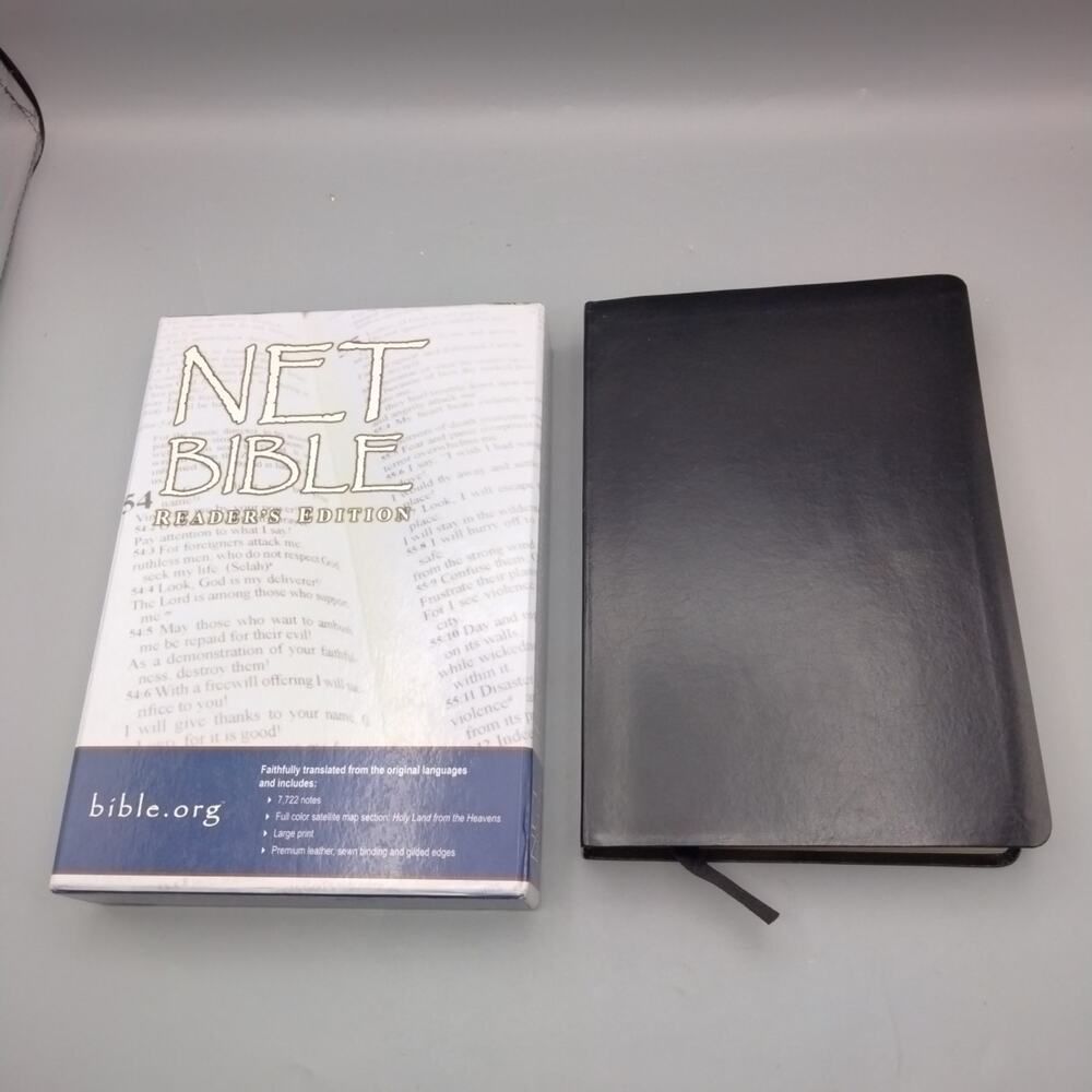 Net Bible Reader's Edition Bible (2005, Bonded Leather) Black In Box